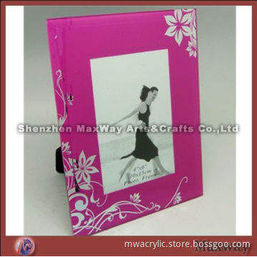 Pink Desk Top Acrylic/Plexiglass Photo/Picture Frame